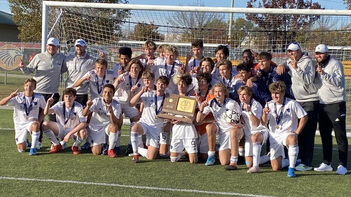 Olathe West scored a Kansas Class 6A championship in boys high school soccer on Saturday in Olathe, beating Washburn Rural 1-0 in overtime at the College Boulevard Activity Center.