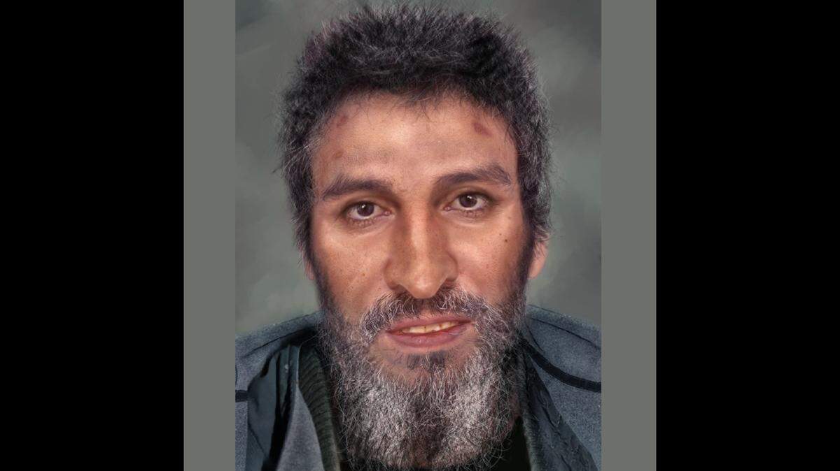 A composite sketch of a man who was found dead in Overland Park in April 2023. After three years, investigators have still been unable to identify the man.