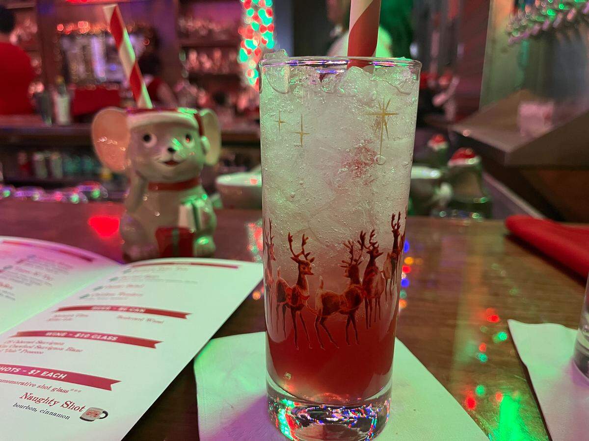 One of Miracle’s nonalcoholic options is the Red Ryder, made with cranberry, spiced simple syrup, lime and citrus soda.