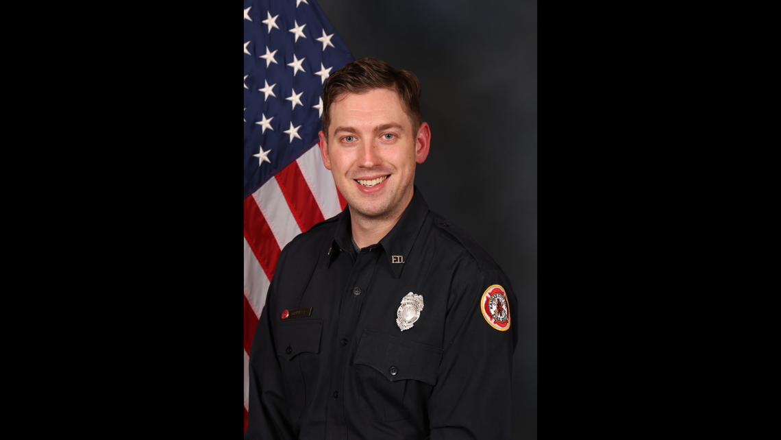 Photo of Kyle Brinker courtesy of the Kansas City Fire Department