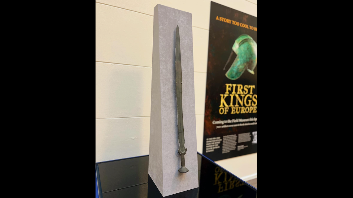 A Bronze Age sword displayed at the Field Museum was believed to be a replica, but it’s actually real, officials say.