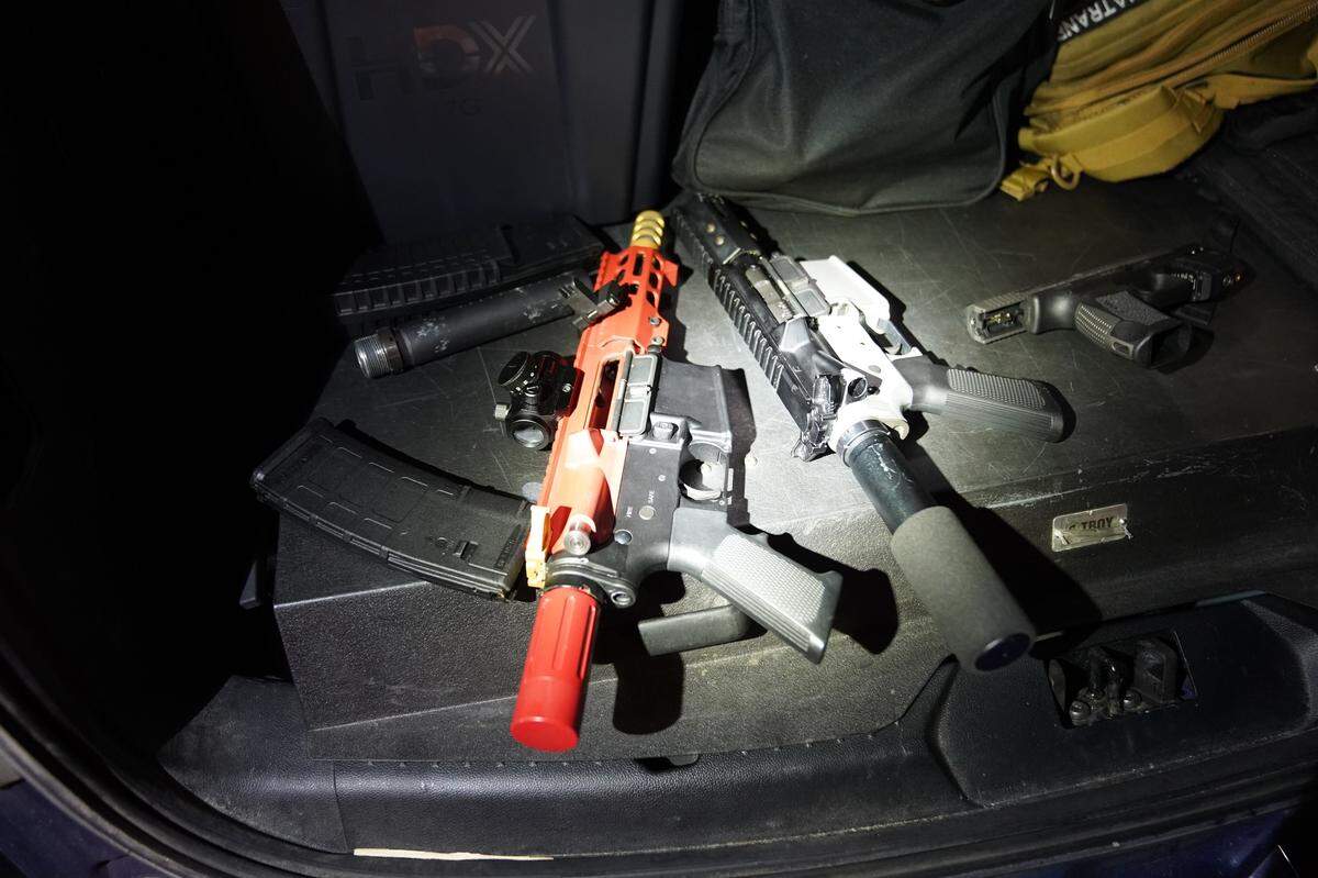 Guns seized from suspects are seen in a KCPD photo during an enforcement push against illegal street activity over Memorial Day weekend.