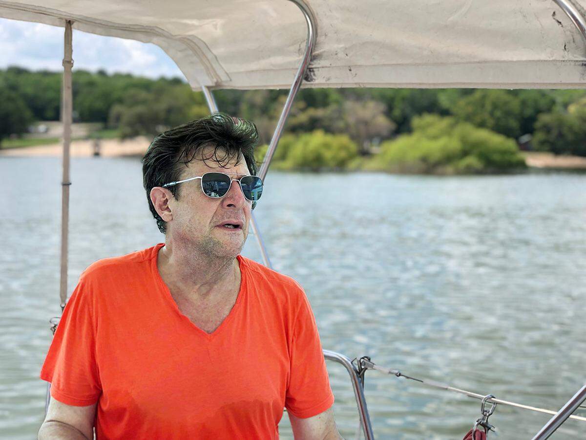 Rick Brehm on the water. Sailing was one of his passions.