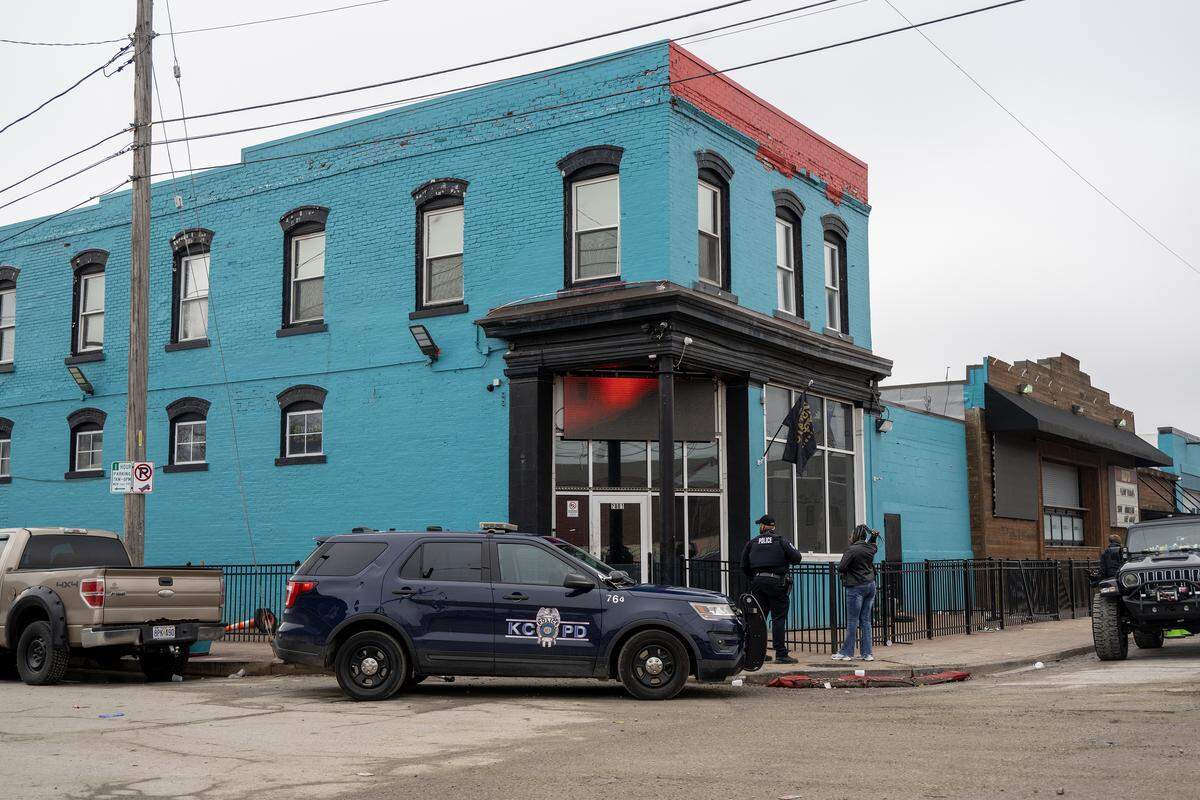 Kansas City Police were on the scene at 2801 Southwest Blvd. following shooting on Sunday, Feb. 15, 2026. Two women were killed and two others injured during the incident at a Kansas City nightclub.