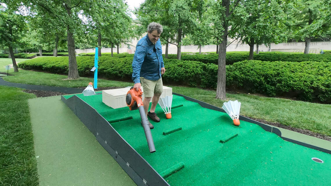 Every golf course needs a greens keeper, even the Nelson Museum’s Art Course