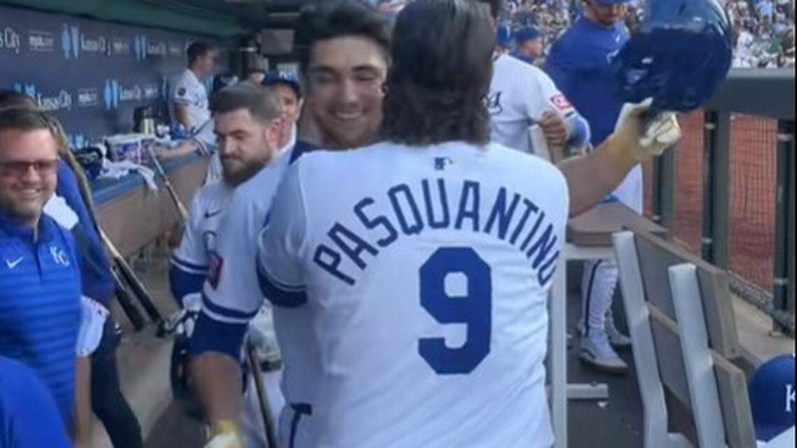 Vinnie Pasquantino and Jac Caglianone debuted a new home-run celebration in the Royals dugout.