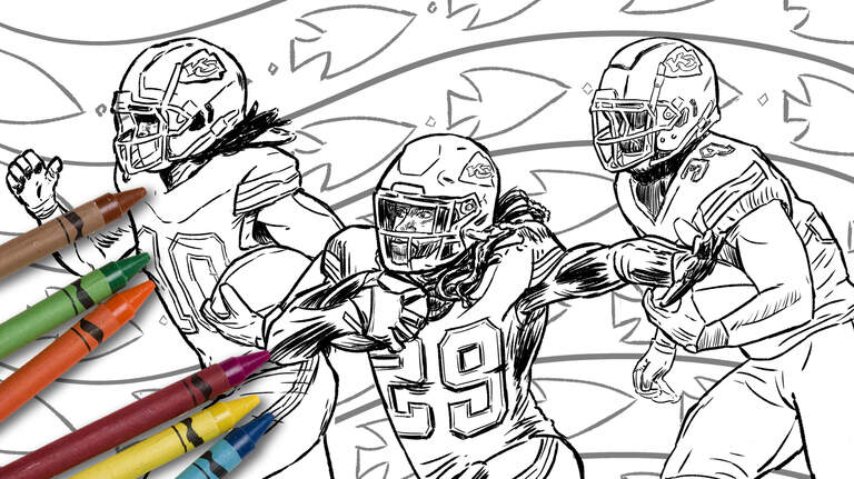 Color your way to the Super Bowl with The Star’s Kansas City Chiefs coloring page