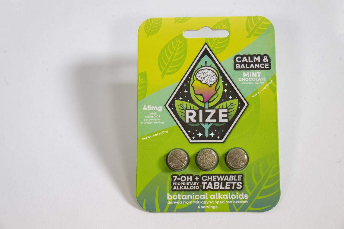 The 7-OH brand Rize, sold by Relax Relief Rejuvenate Trading and manufactured by Shaman Botanicals, both Kansas City area companies.