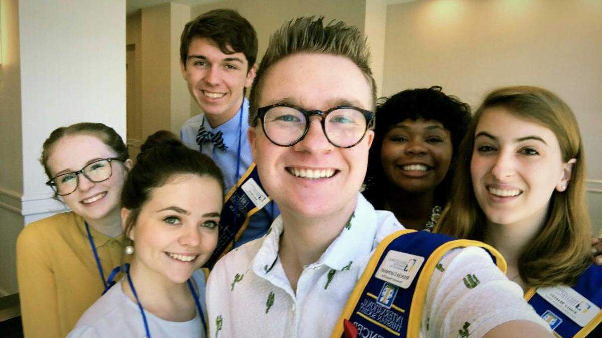 The International Thespian Society’s leadership conference took place in Kansas City in the middle of July. The team, from left to right: Aleis Work (Texas), Audrey Burgoon (Kansas), John Bush (Georgia), Spencer Cartwright (Oklahoma), Angela Lovelace (Arkansas) and Emily Martin (Kansas).