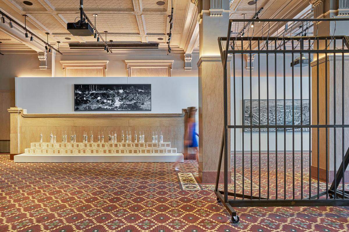 The debut exhibition at 21c Museum Hotel Kansas City is called "Refuge." It explores ideas about borders and those who cross them.