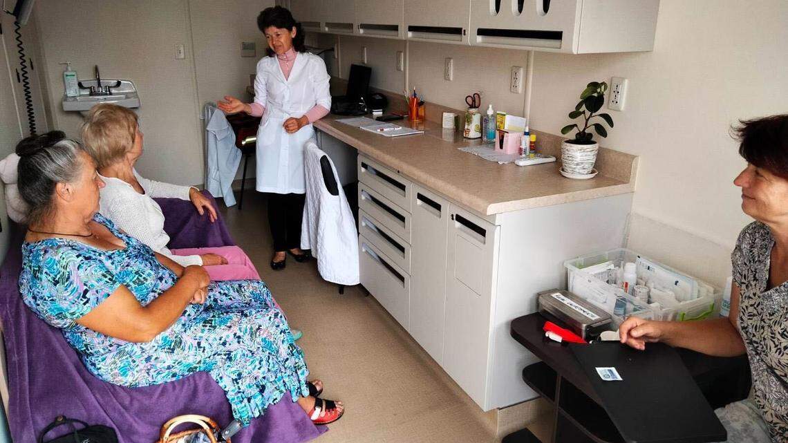 Heart to Heart International has sent many of these clinics in a can, shipping containers set up as medical treatment centers, to Ukraine.