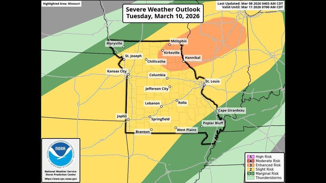 After weak tornado, Kansas City faces near-record heat and renewed severe storm threat