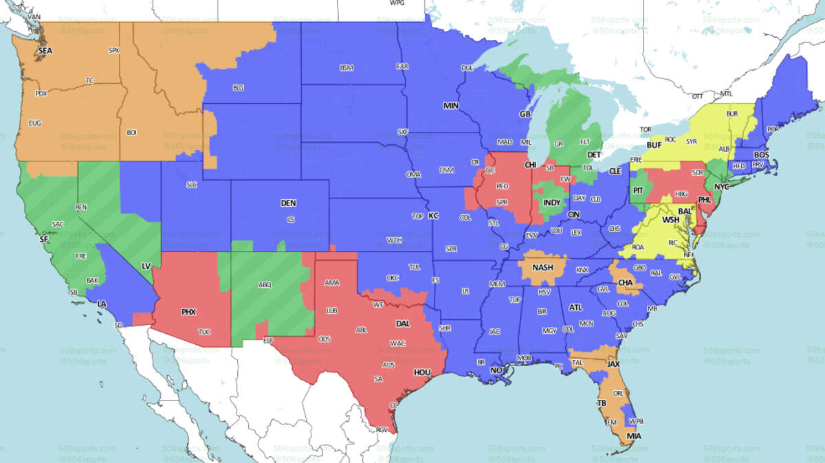 Fox Networks Map Fox coverage map for Chiefs-Vikings, broadcast assignments | Kansas ...