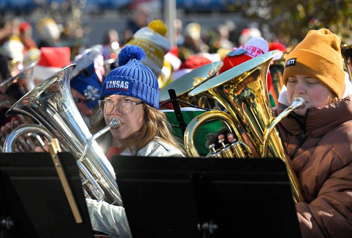 The music played for the TubaChristmas concert comes exclusively from low brass instruments.
