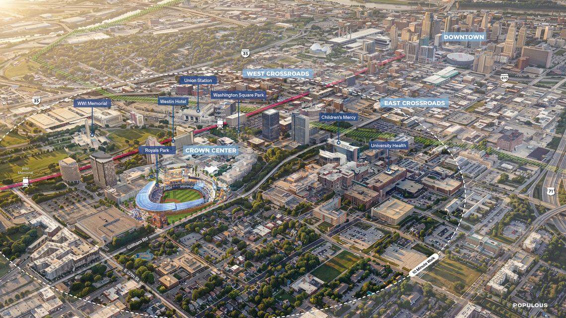 A rendering of the stadium site was shared by the Royals on April 22, 2026.