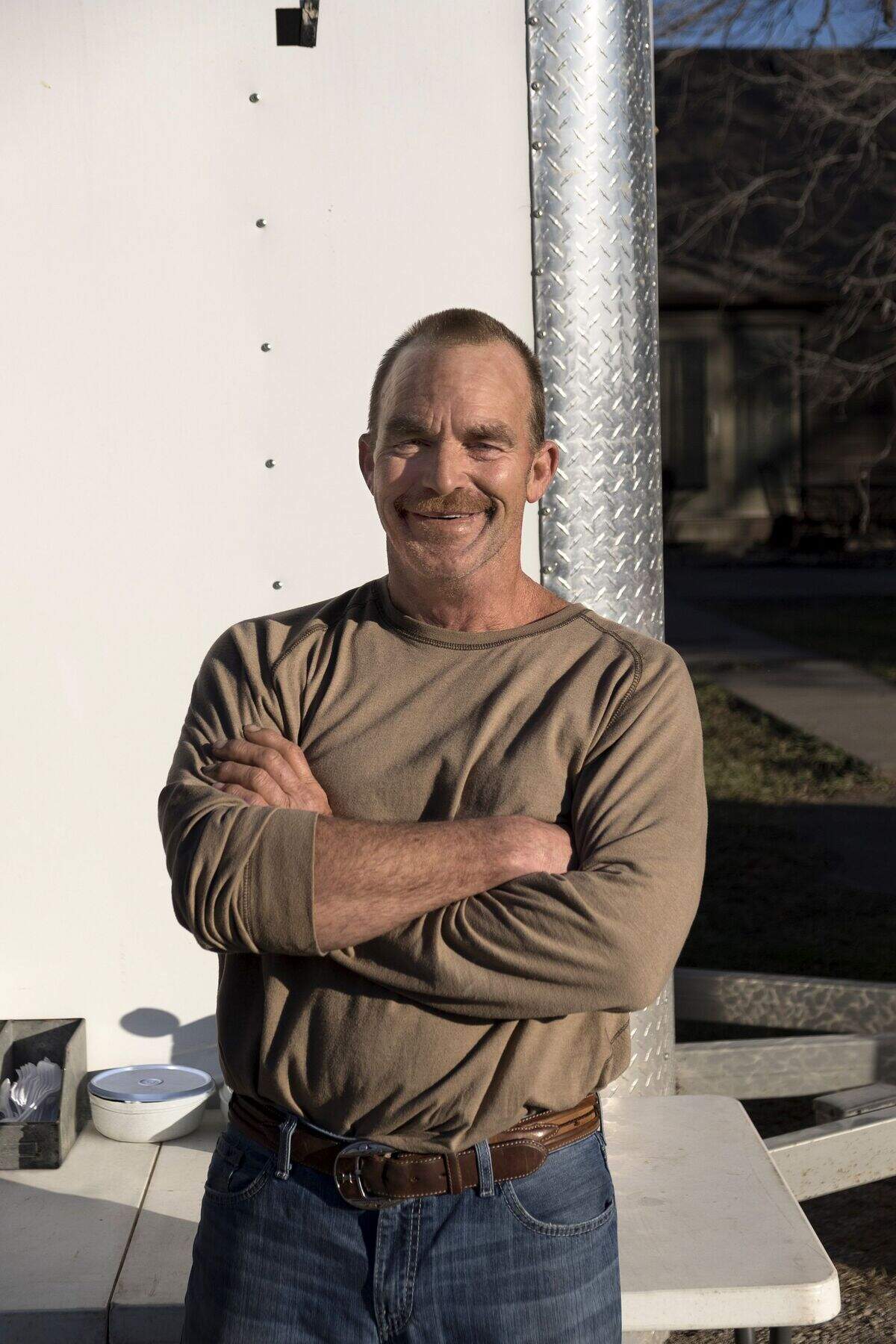 Doug Henry, who grew up in Seneca, Kan., has lived in Waverly for 20 years and spent most of that time overseeing 20,000 head of hogs until he went out on his own with his Hog Man BBQ food truck a few years ago.