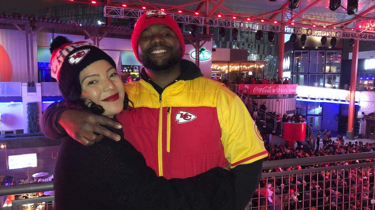 How Chiefs fans at Power & Light in KC celebrated the AFC Championship win vs. Bengals