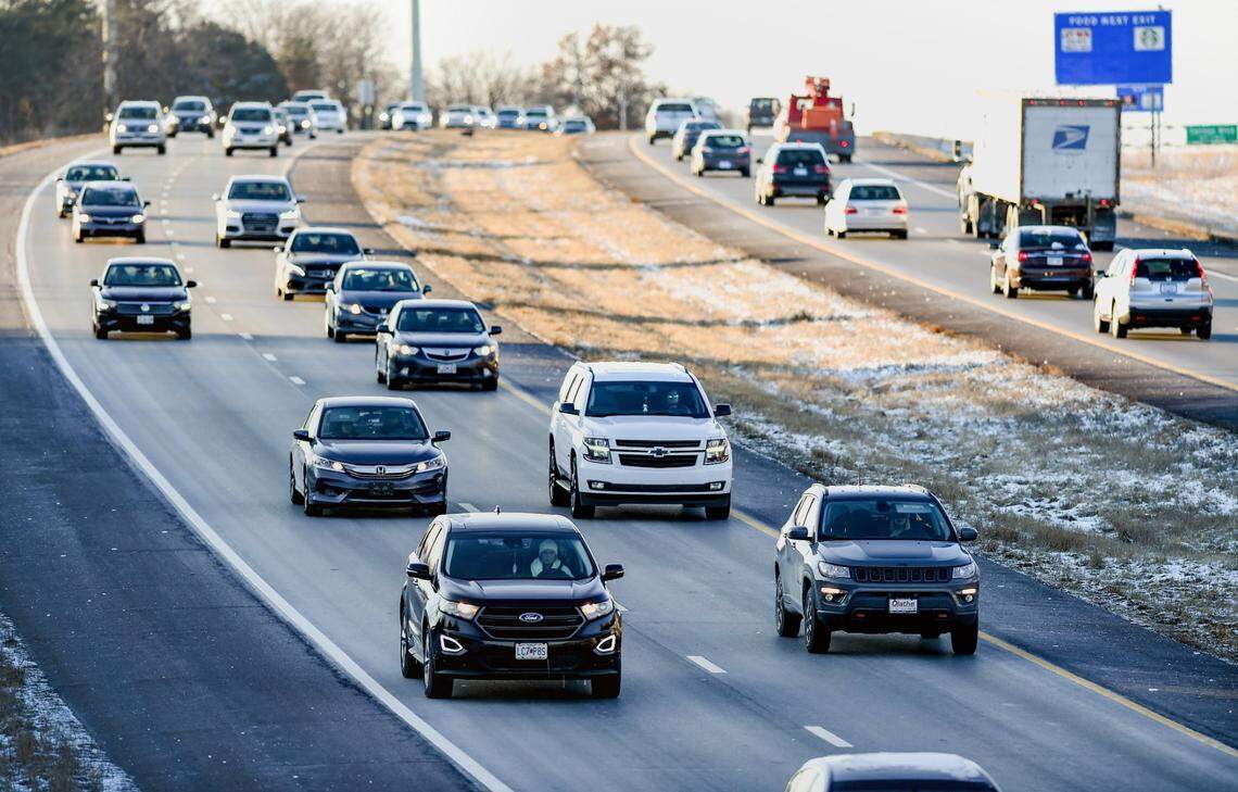 U.S. 69, seen just south of 119th Street in Overland Park, is one of the busiest highways in the Kansas City metro.
