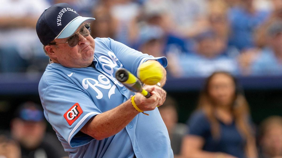 Eric Stonestreet, seen here at the Big Slick Celebrity Softball game on May 30 at Kauffman Stadium, walked the red carpet for the premiere of “Dexter: Resurrection” with his fiancée Lindsay Schweitzer in New York City Wednesday.