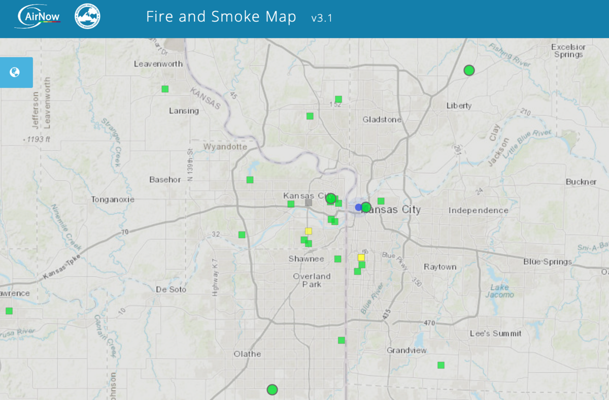 AirNow fire and smoke map