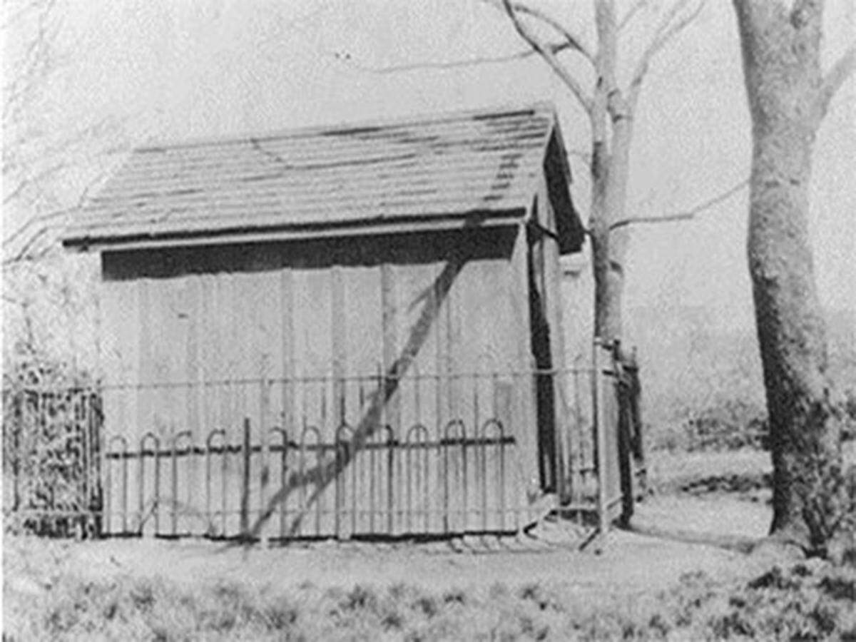 This structure became known as Fort Conley after the Conley sisters constructed it in 1906 to help them protect the burial ground of their ancestors in Huron Indian Cemetery.