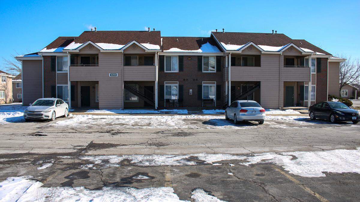 An apartment building at the 16900 block of West 127th Street in Olathe, where police say a 15-year-old girl was shot Friday night. Police are investigating the incident as a homicide after the girl died at Olathe Medical Center.