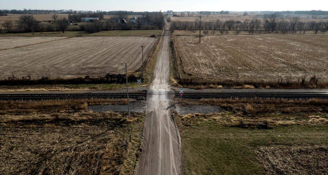Two people have died since 2017 at this railroad crossing about four miles west of Salisbury, Missouri. The crossing has no lights, gates or bells, only crossbucks.
