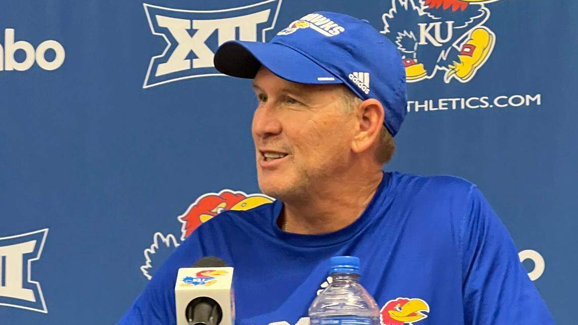 Second-year KU football coach Lance Leipold is a hot name on lists of coaching candidates for suddenly vacant jobs elsewhere. He’s working to ensure such speculation isn’t a distraction for his players.