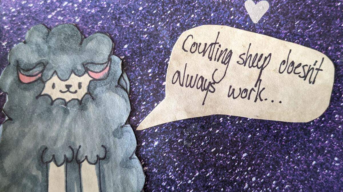 Emily Parnell’s daughter, Sylvia, did this illustration for a seventh-grade project on sleep deprivation.