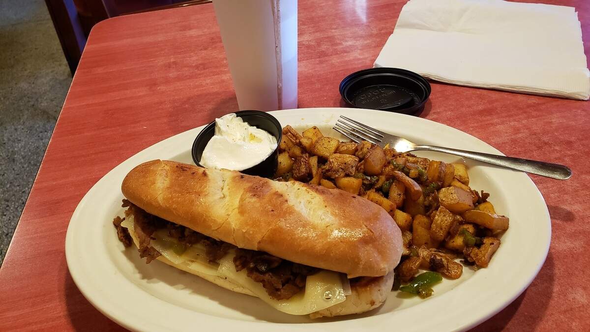 Sunrise on 39th’s Philly steak sandwich.