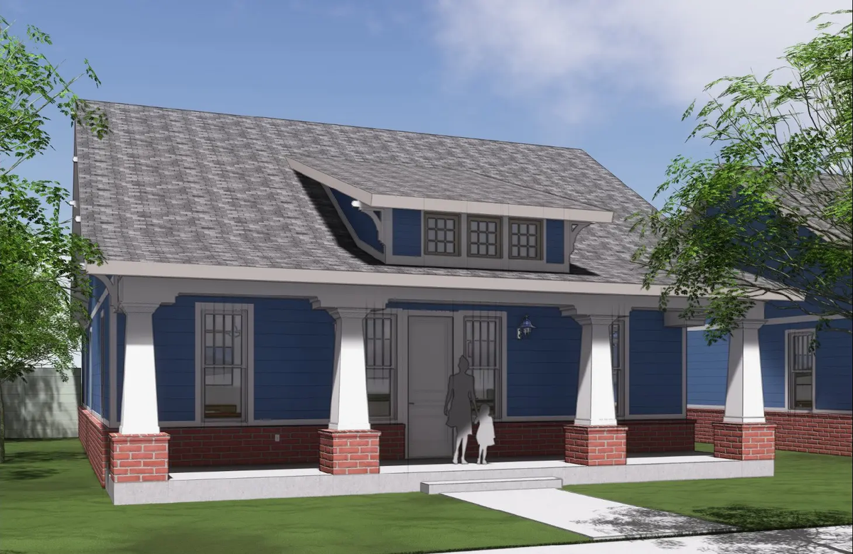The Albert is a three-bedroom, two-bathroom home with a 2-car garage and single carport, totalling 1,616 square feet.