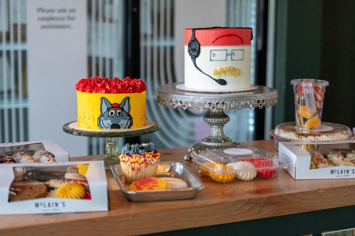 McLain’s Bakery sells Chiefs-themed cookies, cupcakes and other desserts.