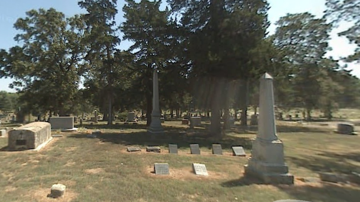 Two people were found dead Wednesday morning in the Oak Hill Cemetery in Lawrence. This Google Maps Street View image shows the area in September 2007.