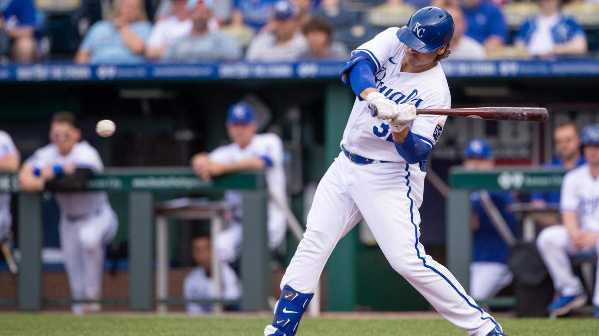 Royals left fielder Nick Pratto had a big night at the plate against the Chicago White Sox on Wednesday at Kauffman Stadium.