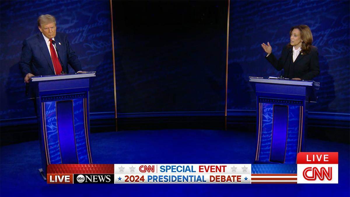Donald Trump debates Vice President Kamala Harris