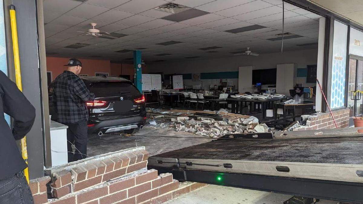 A vehicle crashed into the PawsAbilities and Inclusion Connections building in Olathe over the weekend. The organization provides job training and courses for people with developmental and intellectual disabilities and employs them to sell dog treats, toys and accessories.