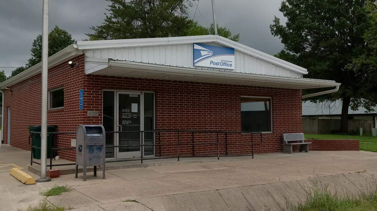 The East Lynne, Missouri, post office on July 31, 2025.