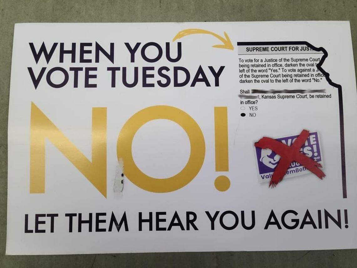 A misleading mailer urged Kansas voters to vote against retaining Supreme Court justices to protect abortion rights.