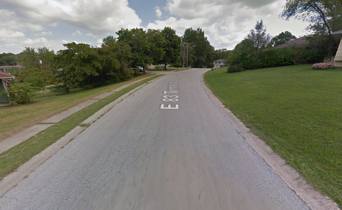 The 8900 block of East 83 Terrace in Raytown, Missouri, can be seen in this Google Street View image.