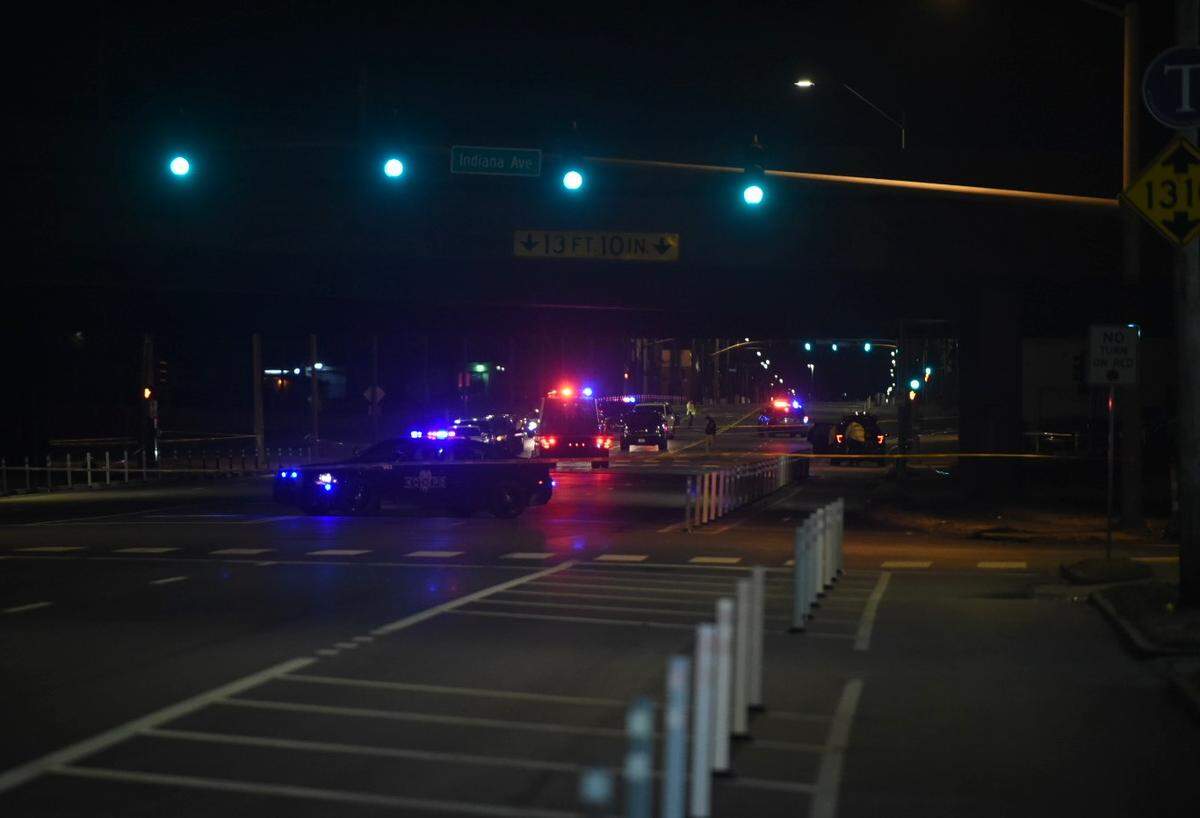 Kansas City police were investigating a crash involving a police vehicle and another vehicle that occurred Wednesday night near the intersection of Truman Road and Benton Boulevard. One pedestrian was dead on scene, a police officer was taken to the hospital with life-threatening injuries and the other driver was detained as part of the police investigation.