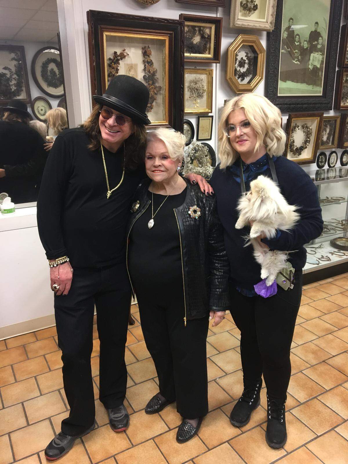Ozzy and Kelly Osbourne with Leila Cohoon came for a visit to Leila’s Hair Museum.