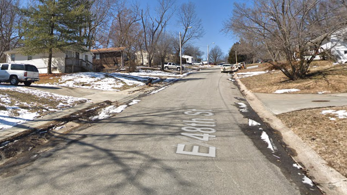 A Google Maps image shows the approximate area where Kansas City police say a victim was found fatally shot Saturday morning.