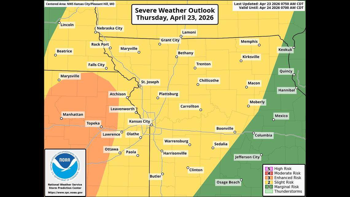 Severe storms possible in Kansas City; damaging winds, hail, tornado risk