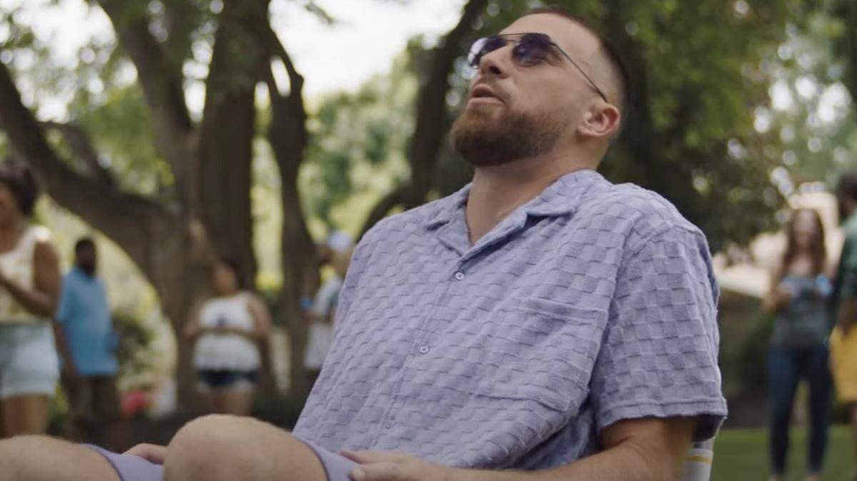 Chiefs tight end Travis Kelce in a new commercial for Bud Light.
