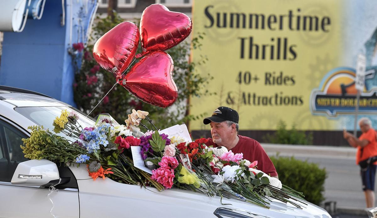 The car of duck boat victims Bill Asher and Rose Hamann remained in the parking lot of the Ride the Ducks offices the day after the tragedy and became a memorial to them. The spot is now a laser tag and maze attraction.