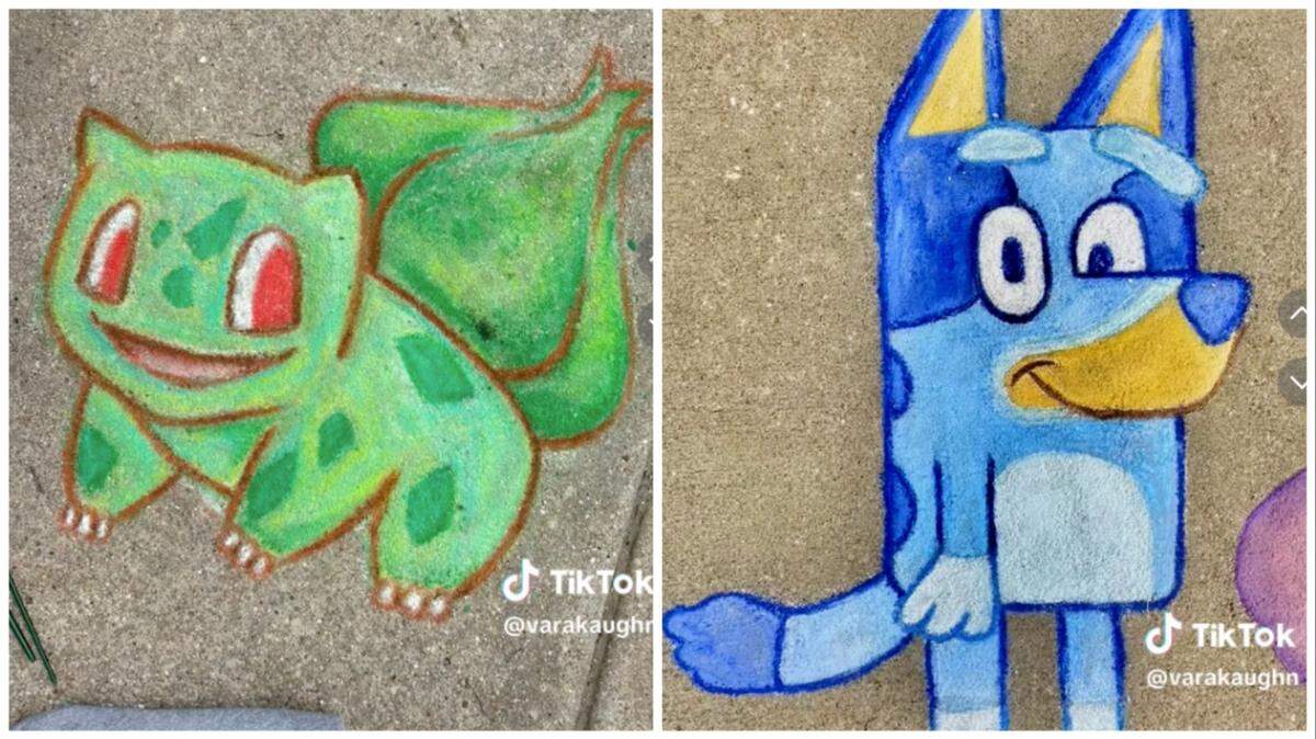 Kara Vaughn said her landlord has asked her to remove her chalk art of cartoon characters outside her Kansas apartment building.