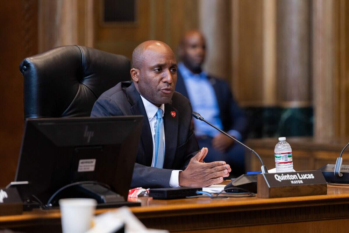 Mayor Quinton Lucas listens to the speaker during the Finance, Governance and Public Safety Committee meeting at City Hall on Tuesday, Aug. 11, 2026.