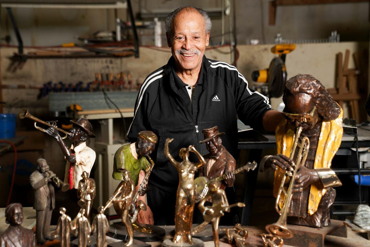 During a visit from The Star at his Denver studio, Dwight posed for a portrait with some of his works of jazz legends, inspired in part by his appreciation of Kansas City’s vital role in jazz history.