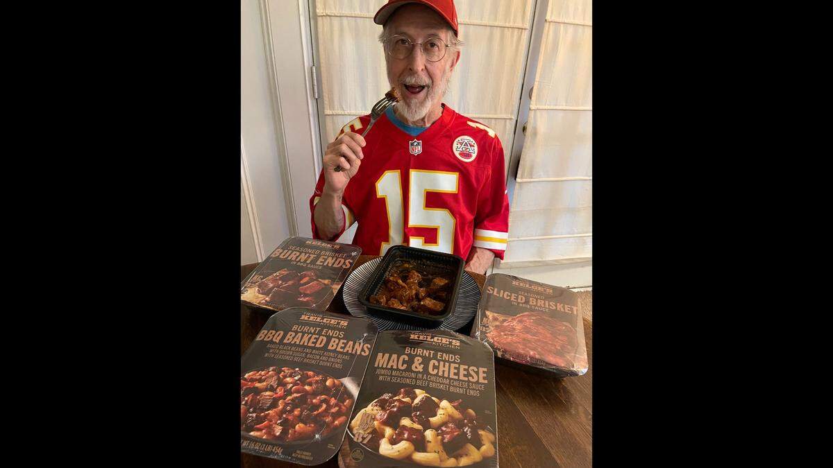 Michael Rieke wears a Chiefs hat and Patrick Mahomes jersey for every game. Since the post-season, he has offered the Chiefs a bit of extra luck by eating Travis Kelce’s burnt ends, BBQ beans and mac ‘n cheese on game days.&nbsp;