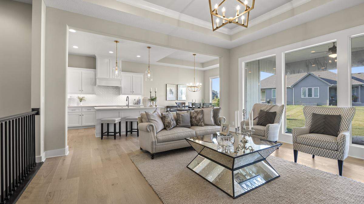 Several move-in ready luxury villas are available in Bristol Highlands, a picturesque community that includes both western Lenexa and Shawnee. Prices start in the low $600,000s.